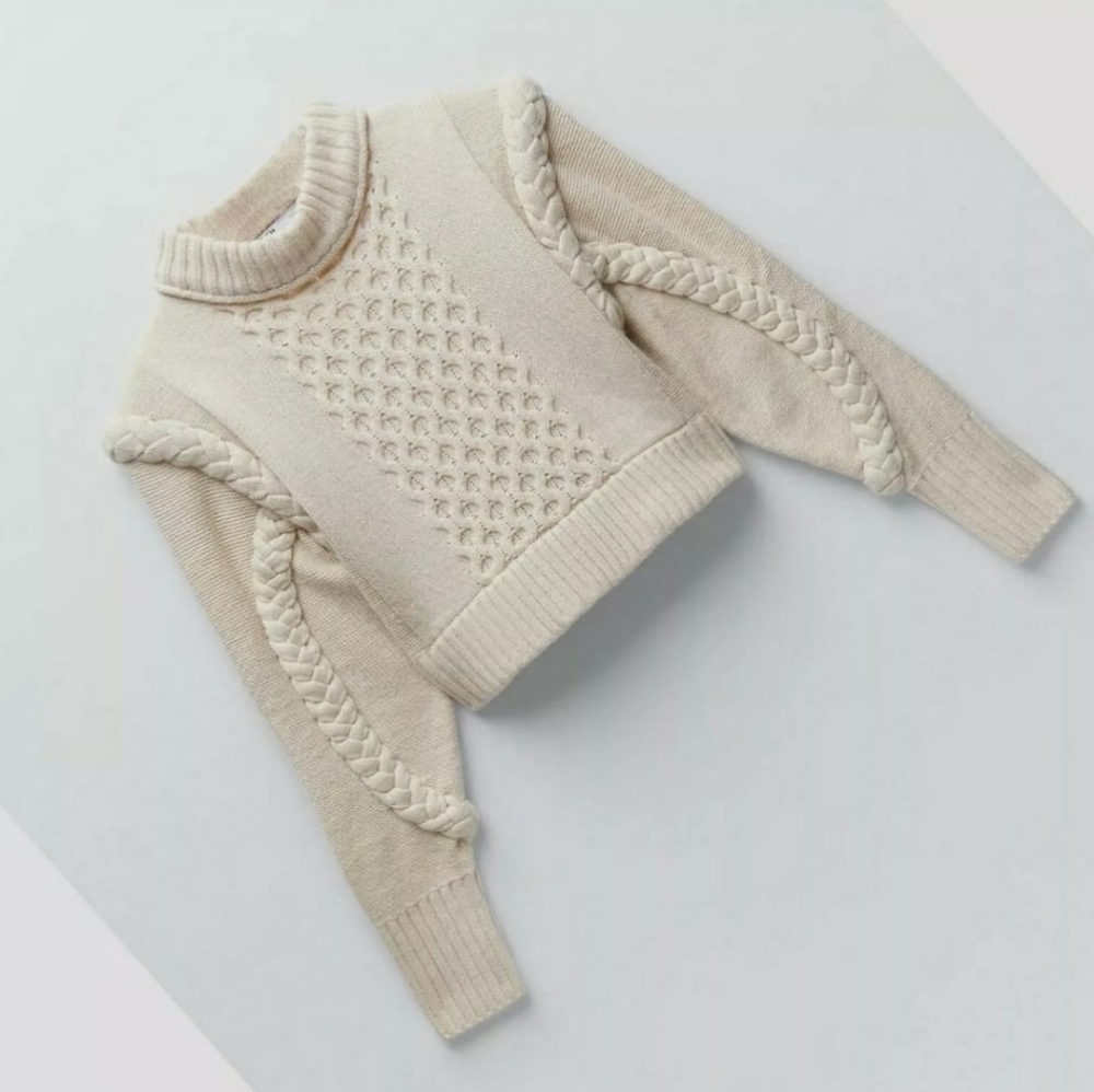 Zara shoulder pad knit sweater - Picture 2 of 4